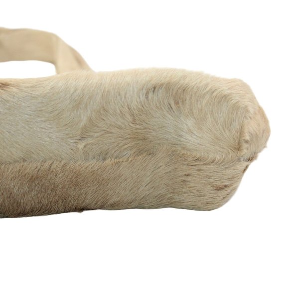 Handmade Cowhide Calf Hair Shoulder Lined Leather Embellished Purse Bag - Picture 10 of 14